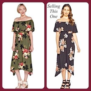 🍂Pretty On/Off the Shoulder Floral Print Dress🍂